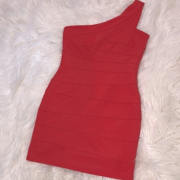 Miroa size large tangerine color bodycon dress - Picture 3 of 7